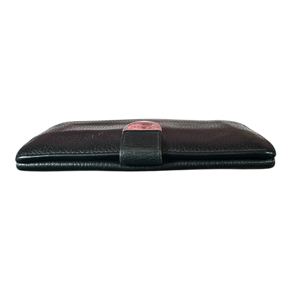 Gucci Vintage Continental Black Leather Wallet with Pebbled Texture - Picture 3 of 14